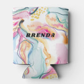 Lente organische textuur met stromende golvende vo blikjeskoeler (Achterkant)