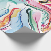 Lente organische textuur met stromende golvende vo cadeaupapier (Hoek)