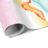 Lente organische textuur met stromende golvende vo cadeaupapier (Rol Hoek)