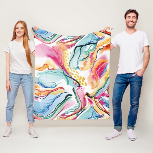 Lente organische textuur met stromende golvende vo fleece deken (In situ)