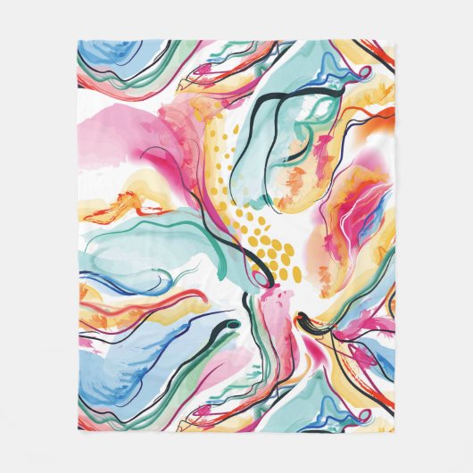 Lente organische textuur met stromende golvende vo fleece deken (Voorkant)