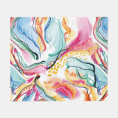 Lente organische textuur met stromende golvende vo fleece deken (Voorkant (Horizontaal))