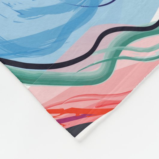 Lente organische textuur met stromende golvende vo fleece deken (Hoek)