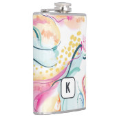 Lente organische textuur met stromende golvende vo heupfles (Rechts)