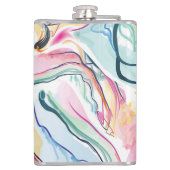 Lente organische textuur met stromende golvende vo heupfles (Achterkant)