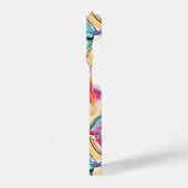 Lente organische textuur met stromende golvende vo iPhone hoesje (Linkerkant)