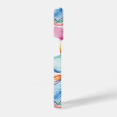 Lente organische textuur met stromende golvende vo iPhone hoesje (Rechterkant)