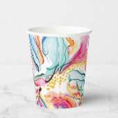 Lente organische textuur met stromende golvende vo papieren bekers (Rechts)