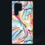 Lente organische textuur met stromende golvende vo samsung galaxy hoesje<br><div class="desc">Lentkleuren,  organische textuur met stromende golvende lijnen naadloos patroon.</div>
