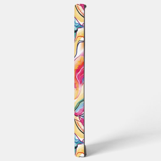 Lente organische textuur met stromende golvende vo samsung galaxy hoesje (Linkerkant)