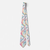 Lente organische textuur met stromende golvende vo stropdas (Voorkant)