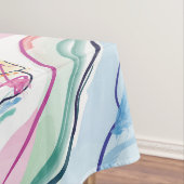 Lente organische textuur met stromende golvende vo tafelkleed (Voorbeeld)