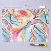 Lente organische textuur met stromende golvende vo tissuepapier (Craft)