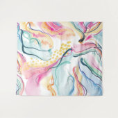 Lente organische textuur met stromende golvende vo wandkleed (Voorkant (horizontaal))