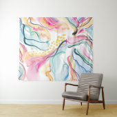 Lente organische textuur met stromende golvende vo wandkleed (In Situ (horizontaal))