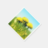 Lente paardebloemen servetten (Hoek)