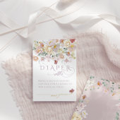 Lente Paars Baby shower van wilde bloem Informatiekaartje