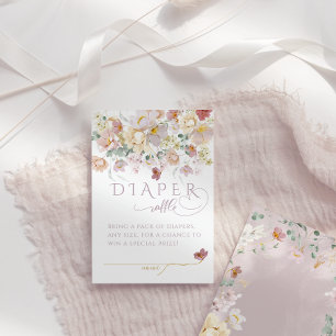 Lente Paars Baby shower van wilde bloem Informatiekaartje