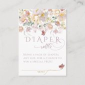 Lente Paars Baby shower van wilde bloem Informatiekaartje (Voorkant)