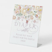 Lente Paars Baby shower van wilde bloem Reclamebord Met Voetstuk (Voorkant)