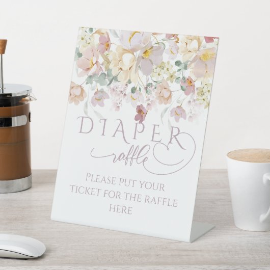 Lente Paars Baby shower van wilde bloem Reclamebord Met Voetstuk (Insitu)