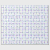 Lente Paarse Blauwe Bloemen Wit Speciale Gelegenhe Cadeaupapier (Vlak)