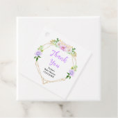 Lente Paarse Bloemen Baby shower Dank u Bedankjes Labels (In situ)
