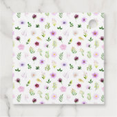 Lente Paarse Bloemen Baby shower Dank u Bedankjes Labels (Achterkant)