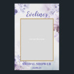 Lente paarse bloemen bruids douche foto rekwisiet poster<br><div class="desc">Lente paarse bloemen bruidsfeest foto prop selfie frame, </div>
