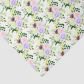 Lente paarse bloemen met bladgroen tissuepapier (Detail)
