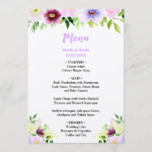 Lente Paarse Bloemen met Loof Menu (Voorkant)