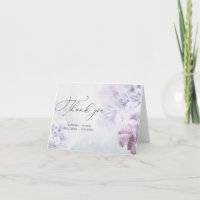Lente paarse bloemen stoffige blauw dank je kaart