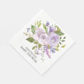 Lente Paarse Lavendel Bloemen Douche Papier Servet (Hoek)
