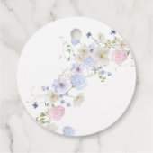 Lente Paarse Roze Wilde Bloemen Bruidscadeau Bedankjes Labels (Achterkant)