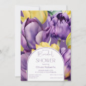 Lente paarse tulpen Vrijgezellenfeest Kaart (Voorkant)