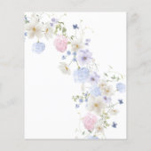 Lente Paarse Wildbloemen Bruiloft Behuizing Kaart (Achterkant)