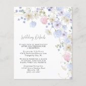 Lente Paarse Wildbloemen Bruiloft Behuizing Kaart (Voorkant)