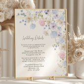 Lente Paarse Wildbloemen Bruiloft Behuizing Kaart