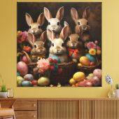  lente paaseiermand konijnenhop canvas afdruk (Insitu (Woonkamer))