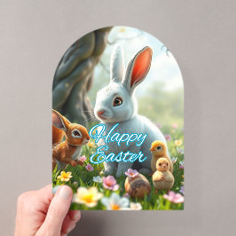 Lente Paashaas Acryl Uitnodigingen