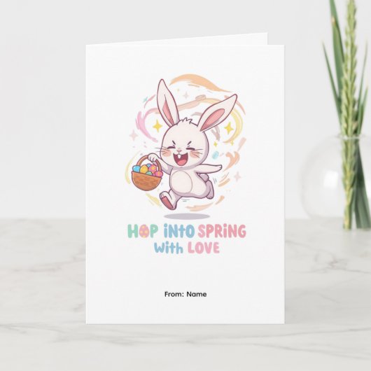 Lente Paashaas Ontwerp Kaart (Voorkant)