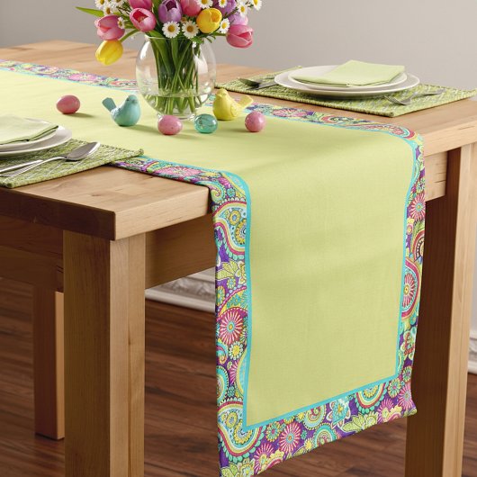 Lente paisley korte tafelloper