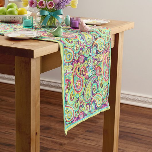Lente paisley korte tafelloper