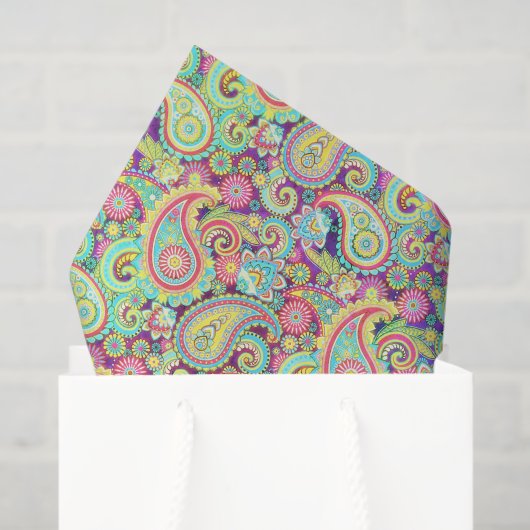 Lente paisley tissuepapier (Cadeauzakje)