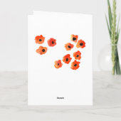 Lente papaver bloemen dank u kaart (Achterkant)