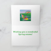 Lente paraplu - Wenskaart Kaart (Binnen)