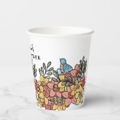 Lente Pasen Baby shower Papieren Bekers (Achterkant)