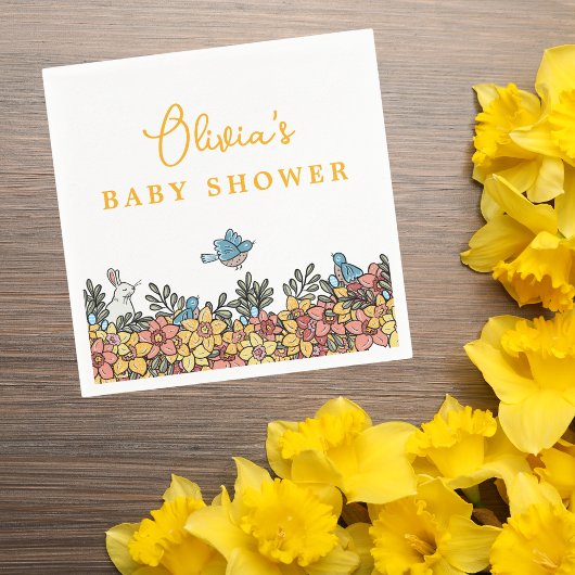 Lente Pasen Baby shower Servet