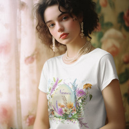 Lente Pasen Ei Vogel Bloemen Bloemen Bloemen T-shirt