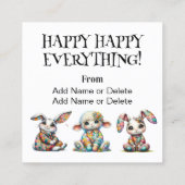 Lente Pasen Handout - Zie terug! Vierkante Visitekaartje (Achterkant)